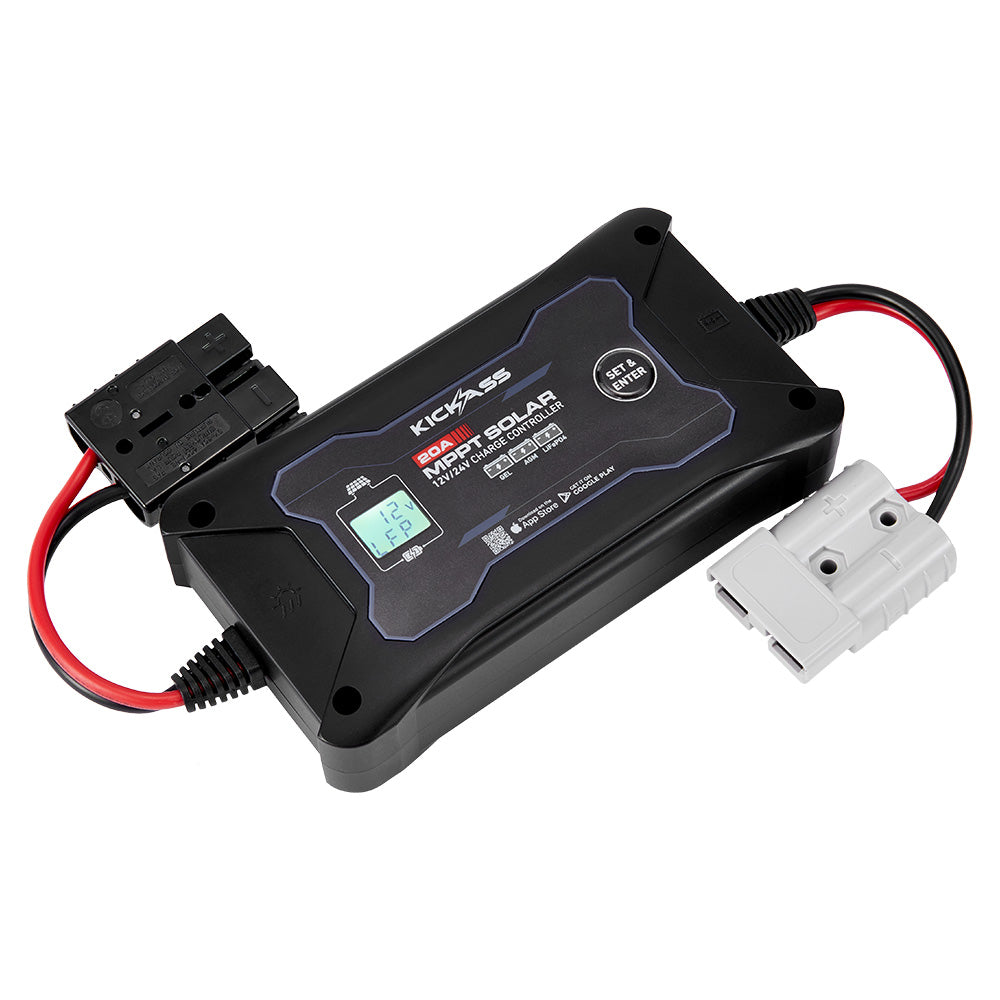 KickAss Smart 20A 12V/24V MPPT In-Line Solar Charge Controller + Integrated Bluetooth