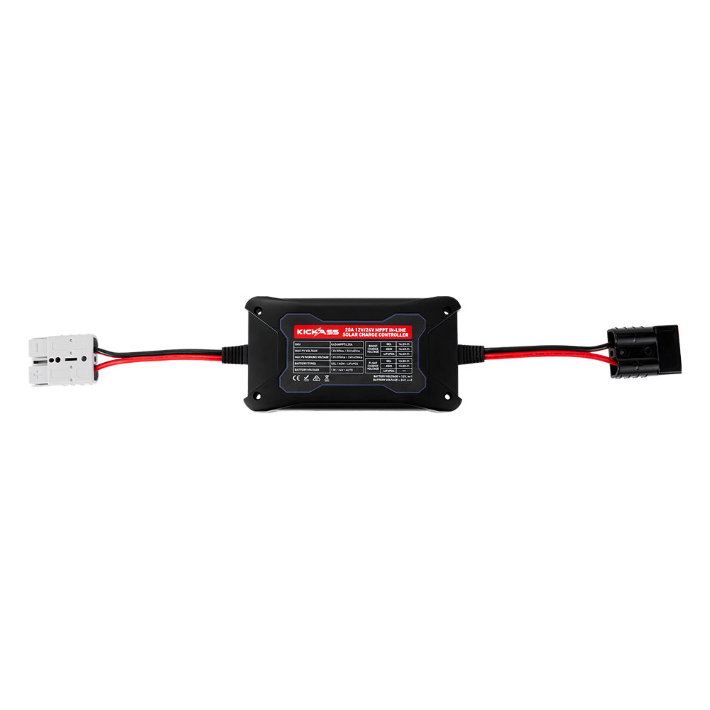KickAss Smart 20A 12V/24V MPPT In-Line Solar Charge Controller + Integrated Bluetooth