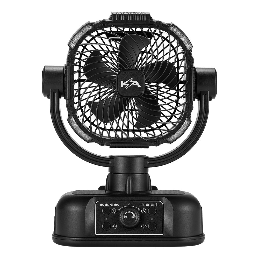 Kickass 360° Oscillating 20,000mAh Camping Fan with Power Bank & Light - KickAss Products USA