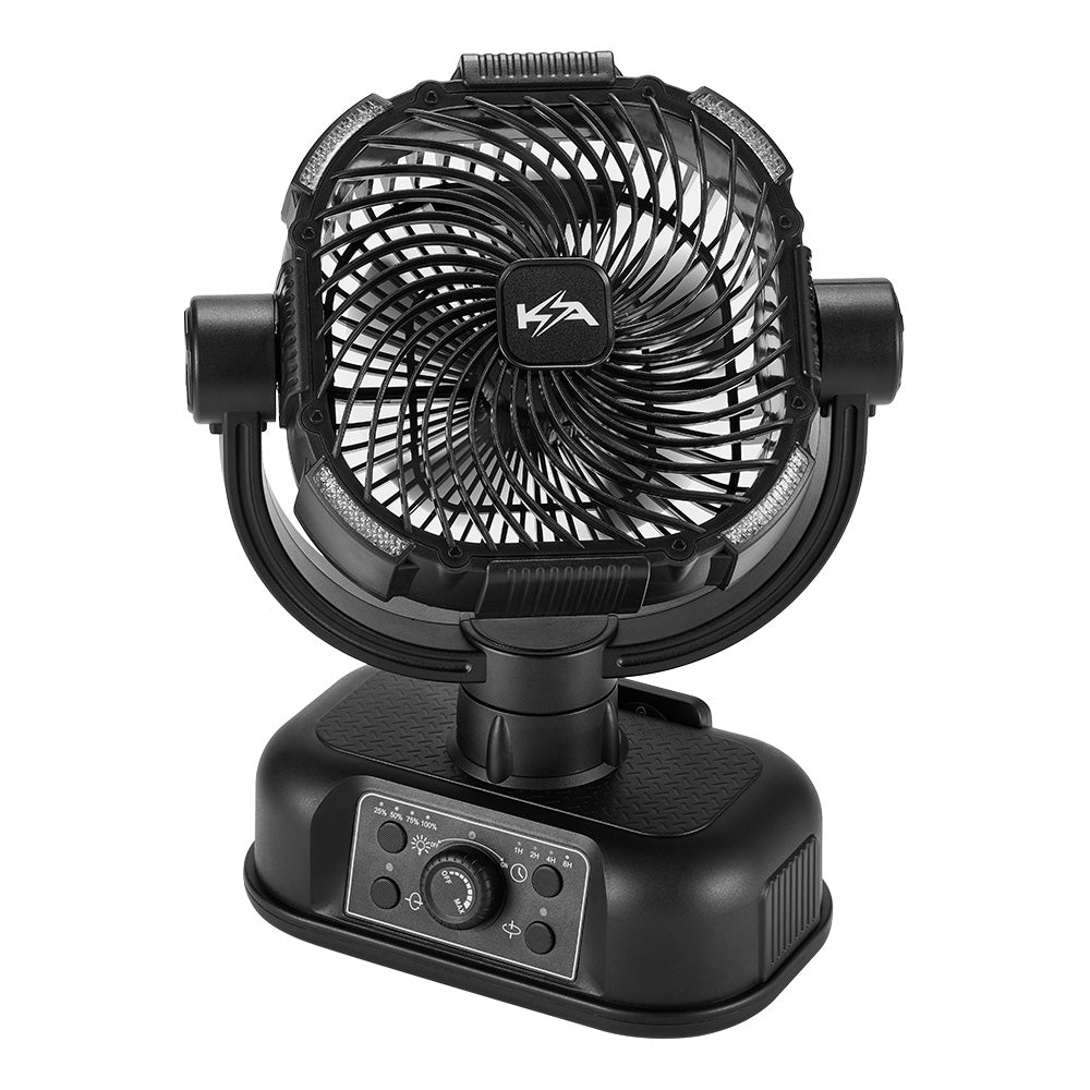 Kickass 360° Oscillating 20,000mAh Camping Fan with Power Bank & Light - KickAss Products USA