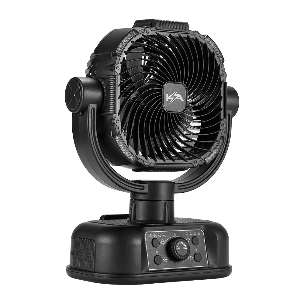 Kickass 360° Oscillating 20,000mAh Camping Fan with Power Bank & Light - KickAss Products USA