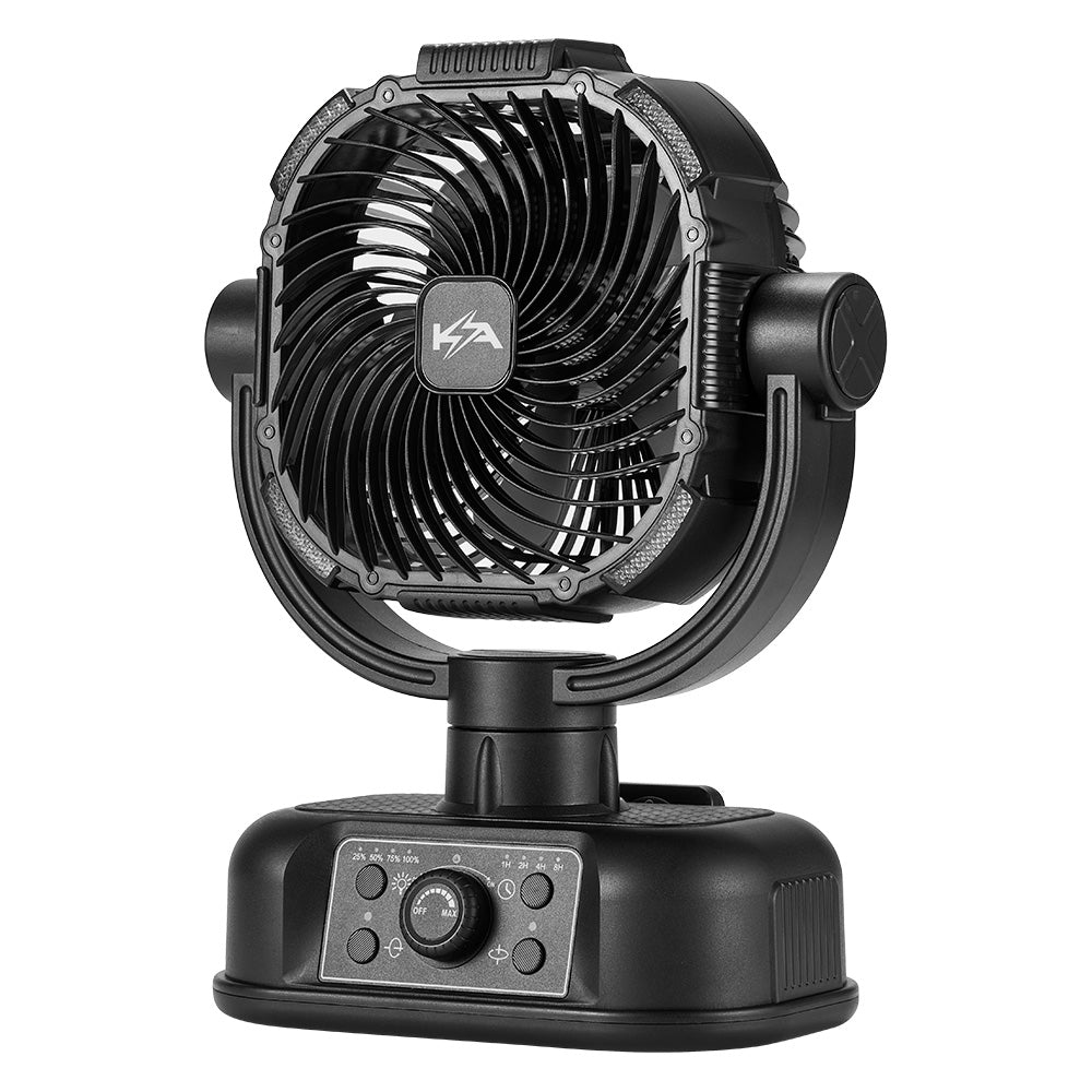 Kickass 360° Oscillating 20,000mAh Camping Fan with Power Bank & Light - KickAss Products USA