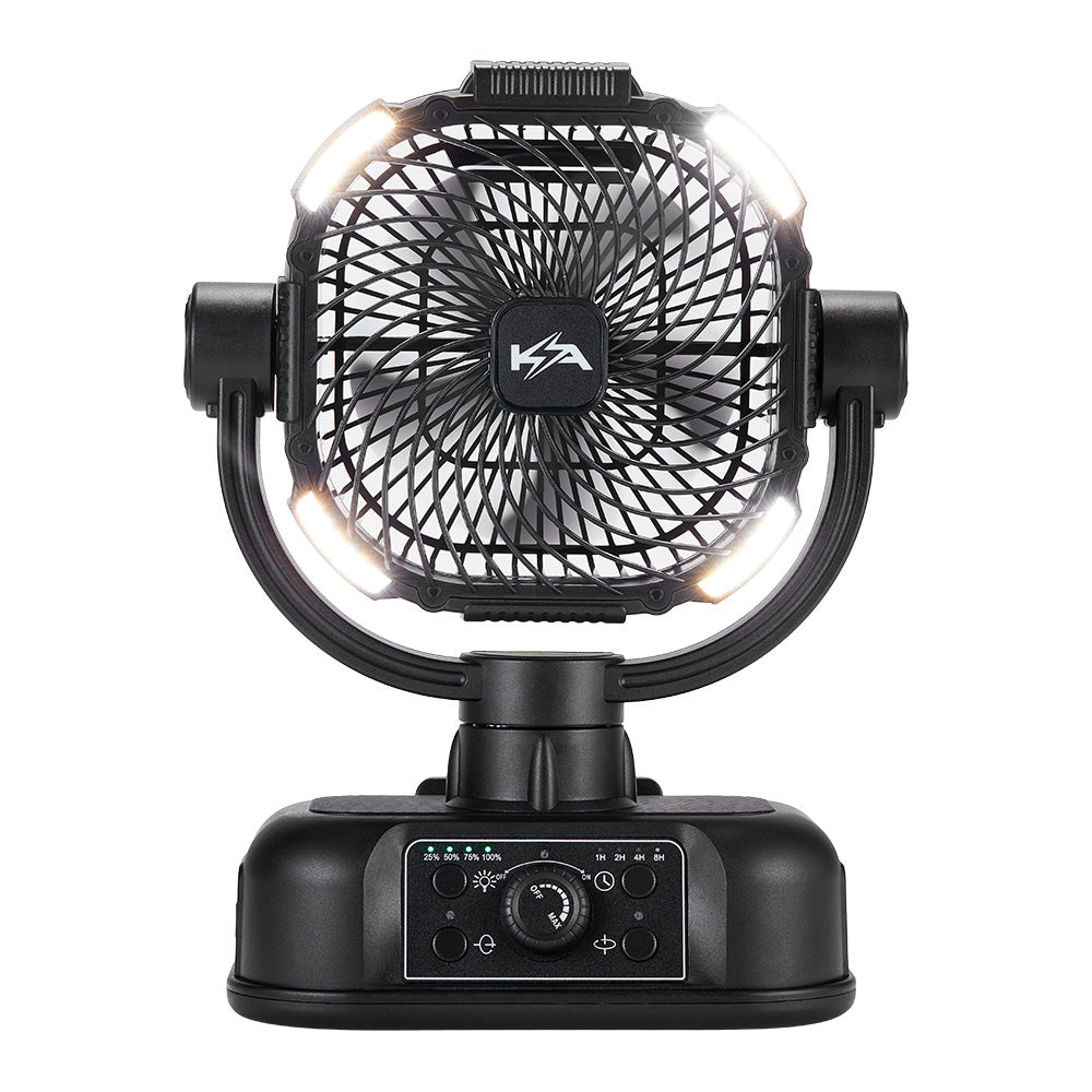 Kickass 360° Oscillating 20,000mAh Camping Fan with Power Bank & Light - KickAss Products USA