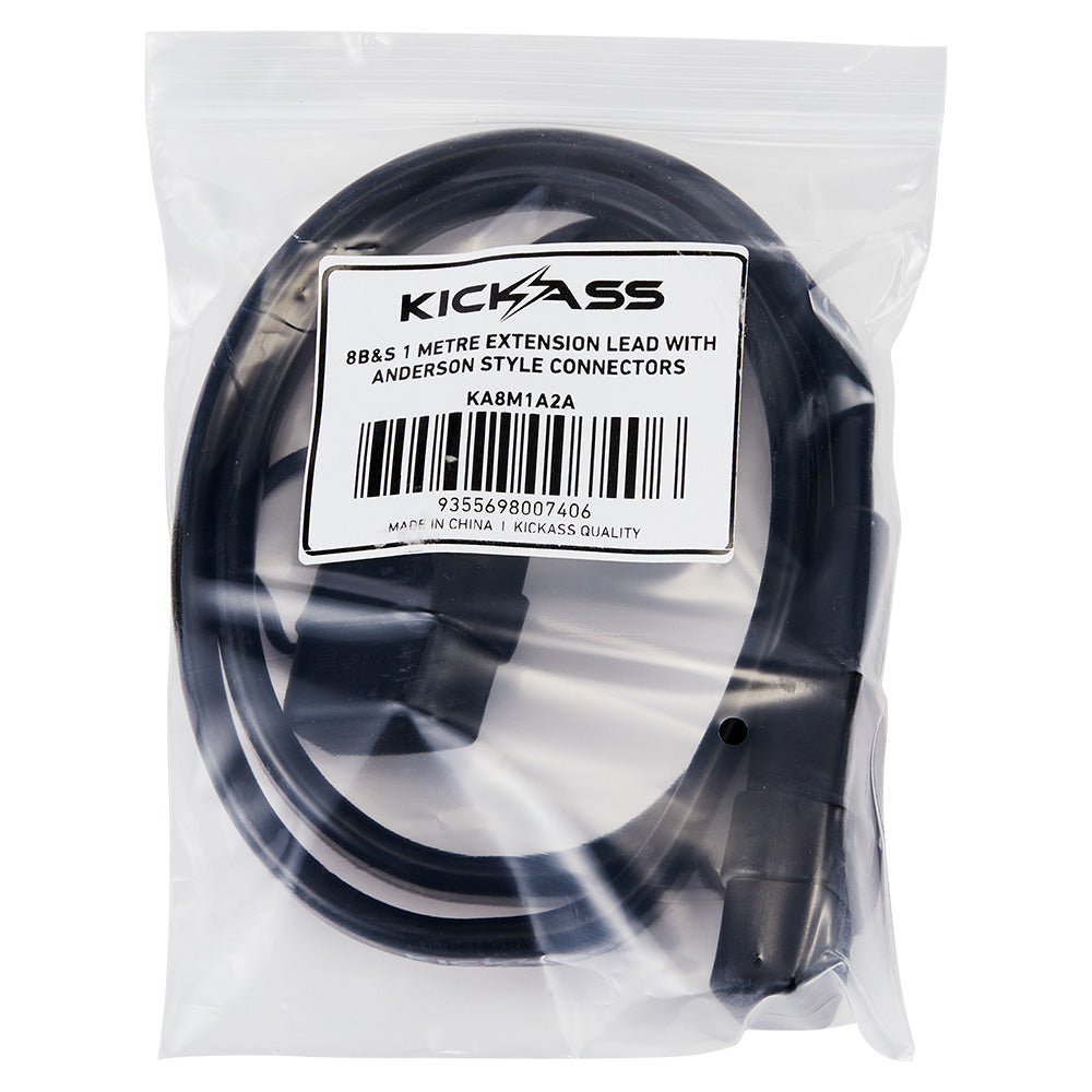 KickAss 8B&S Extension Lead with Anderson Style Connectors - 1m - KickAss Products USA