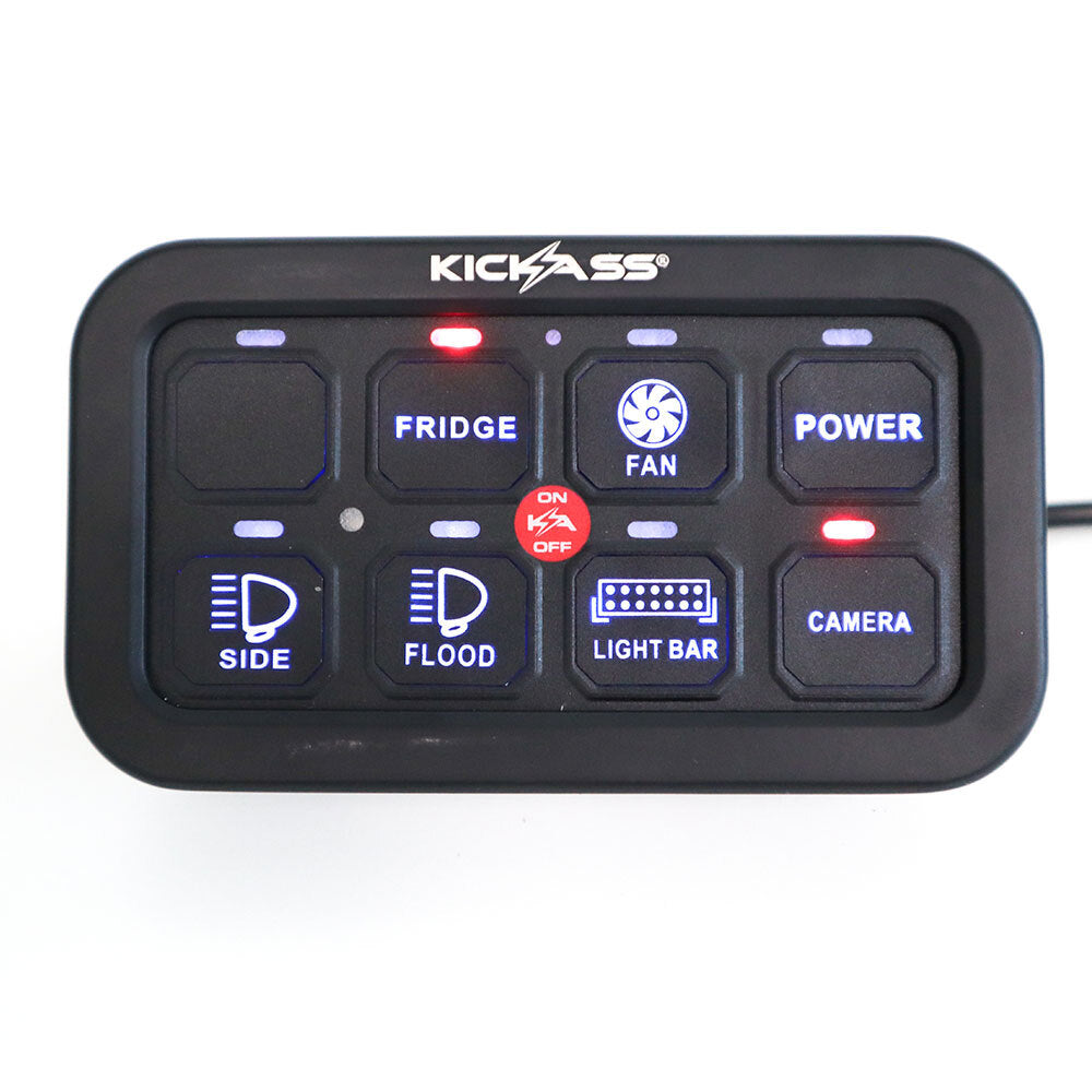 KickAss Bluetooth Control Switch Panel - 8 Gang Switch Panel - KickAss Products USA