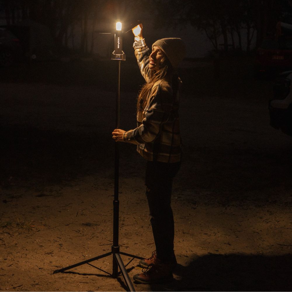KickAss Rechargeable Tripod Camping Light - 4500 Lumens, 1.7m