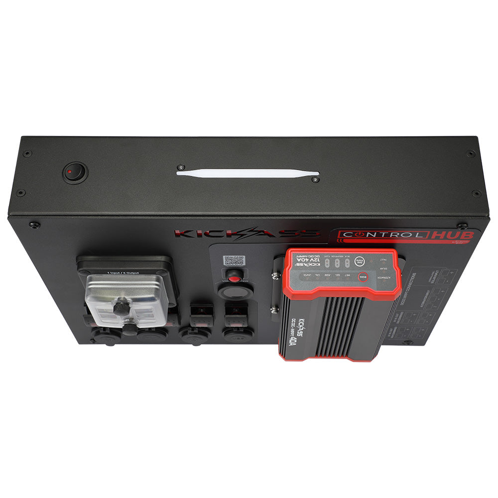 KickAss 12V Control Hub / Panel with 40A DCDC Charger - KickAss Products USA