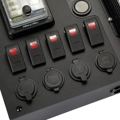 KickAss 12V Control Hub / Panel with 40A DCDC Charger - KickAss Products USA