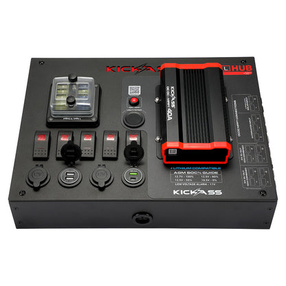 KickAss 12V Control Hub / Panel with 40A DCDC Charger - KickAss Products USA