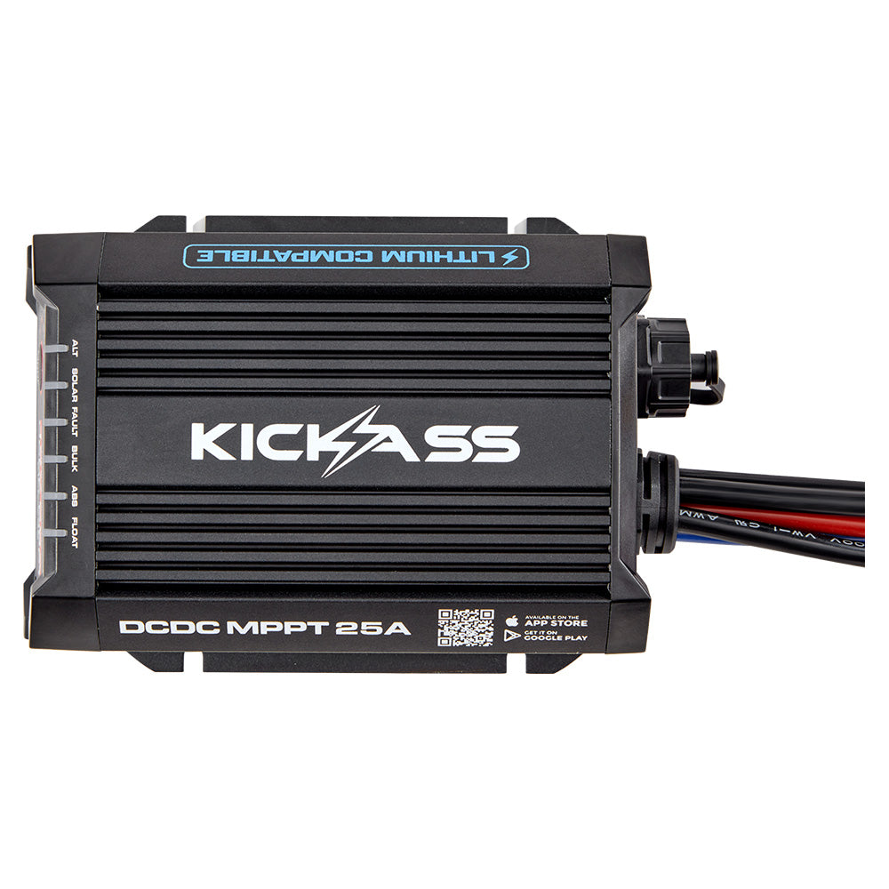KickAss Smart 12V/24V 25A DCDC Charger With Solar MPPT + Integrated Bluetooth + Pre-Wired Anderson - KickAss Products USA