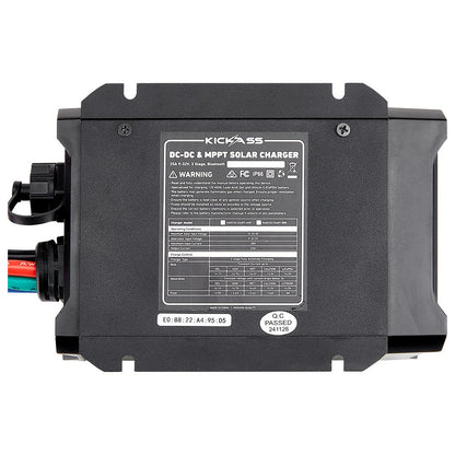 KickAss Smart 12V/24V 25A DCDC Charger With Solar MPPT + Integrated Bluetooth + Pre-Wired Anderson - KickAss Products USA