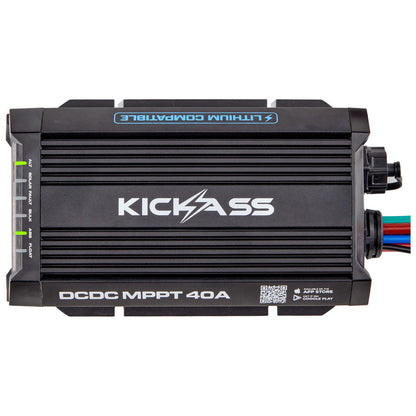 KickAss Smart 12V/24V 40A DCDC Charger With Solar MPPT + Integrated Bluetooth + Pre-Wired Anderson - KickAss Products USA