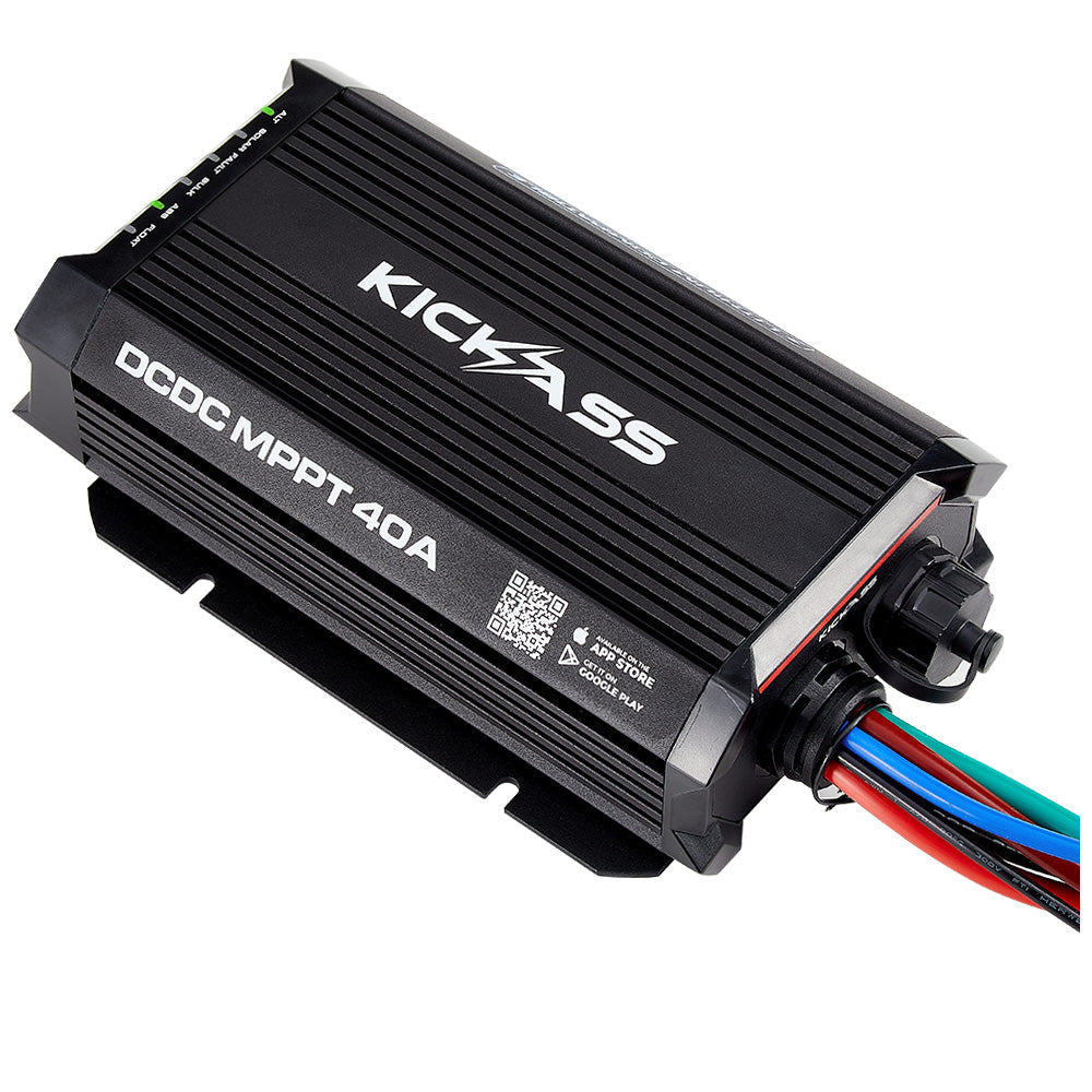KickAss Smart 12V/24V 40A DCDC Charger With Solar MPPT + Integrated Bluetooth + Pre-Wired Anderson - KickAss Products USA