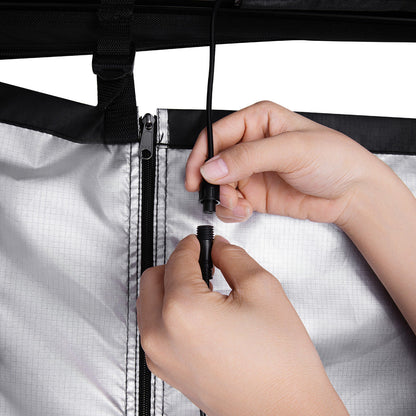 KickAss Premium LEFT Fold-Out Shower Tent Awning and Camping Change Room with LED lighting