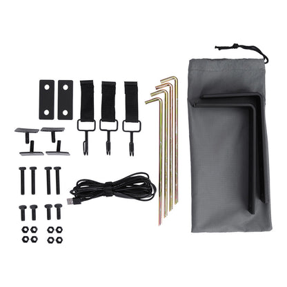 KickAss Premium LEFT Fold-Out Shower Tent Awning and Camping Change Room with LED lighting