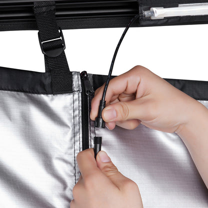 KickAss Premium RIGHT Fold-Out Shower Tent Awning and Camping Change Room with LED lighting