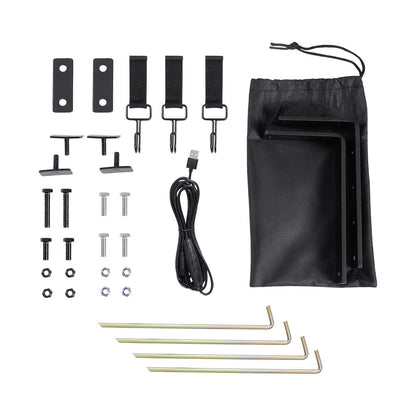 KickAss Premium RIGHT Fold-Out Shower Tent Awning and Camping Change Room with LED lighting