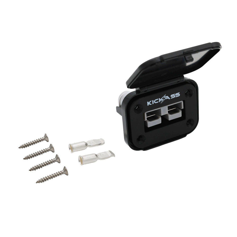 KickAss Panel Mount 50A Anderson Style Connector with Dust Cover