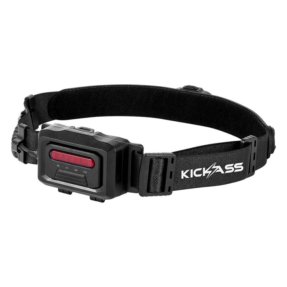 KickAss Premium Rechargeable 3-In-1 Head Torch with Motion Sensor