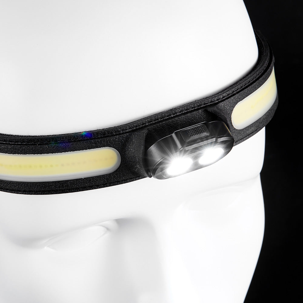 KickAss Premium Rechargeable 3-In-1 Head Torch with Motion Sensor