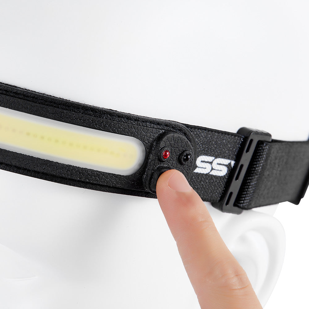 KickAss Premium Rechargeable 3-In-1 Head Torch with Motion Sensor