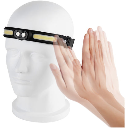 KickAss Premium Rechargeable 3-In-1 Head Torch with Motion Sensor