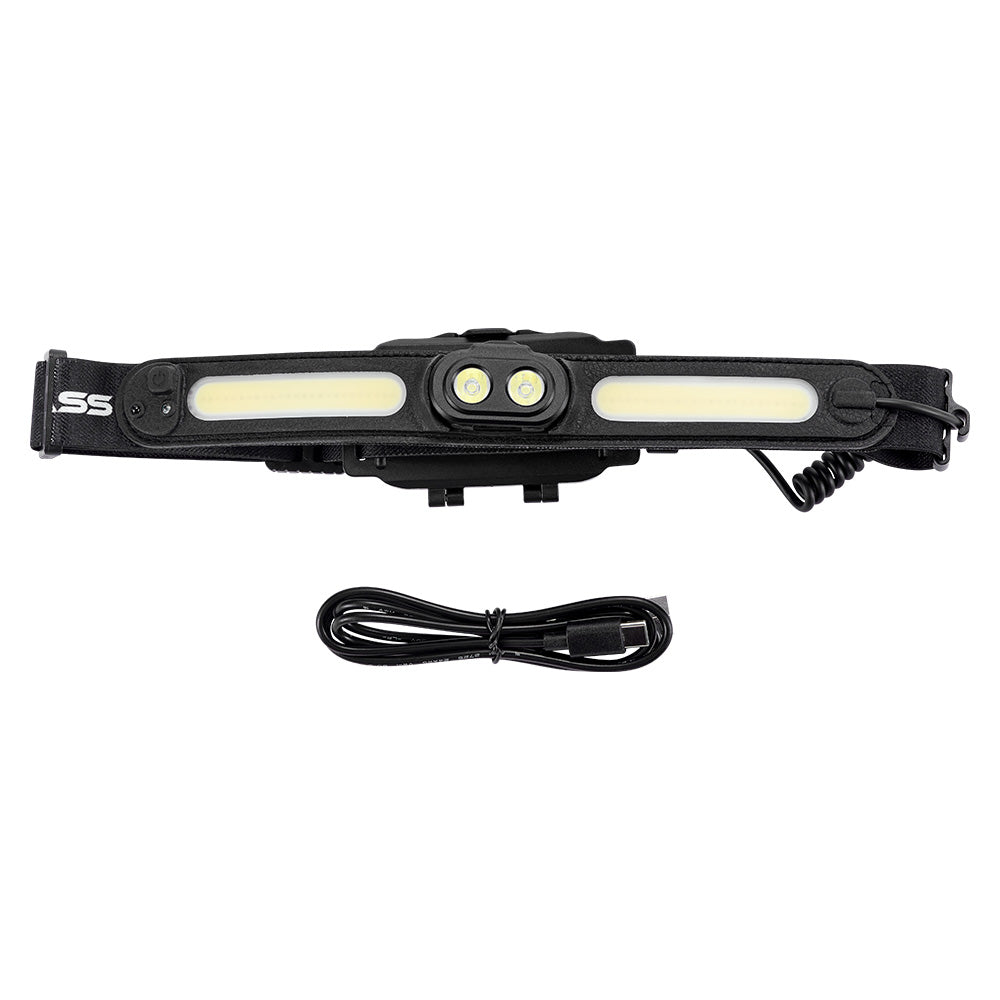 KickAss Premium Rechargeable 3-In-1 Head Torch with Motion Sensor