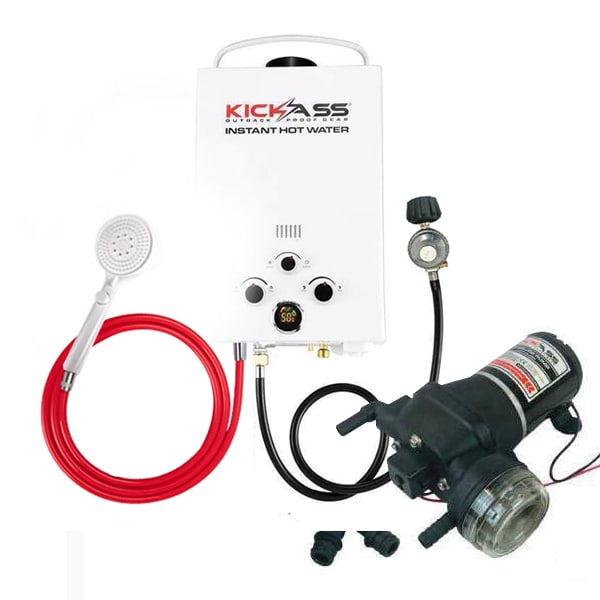KickAss Gas Hot Water System and 12L Pump KickAss Products USA