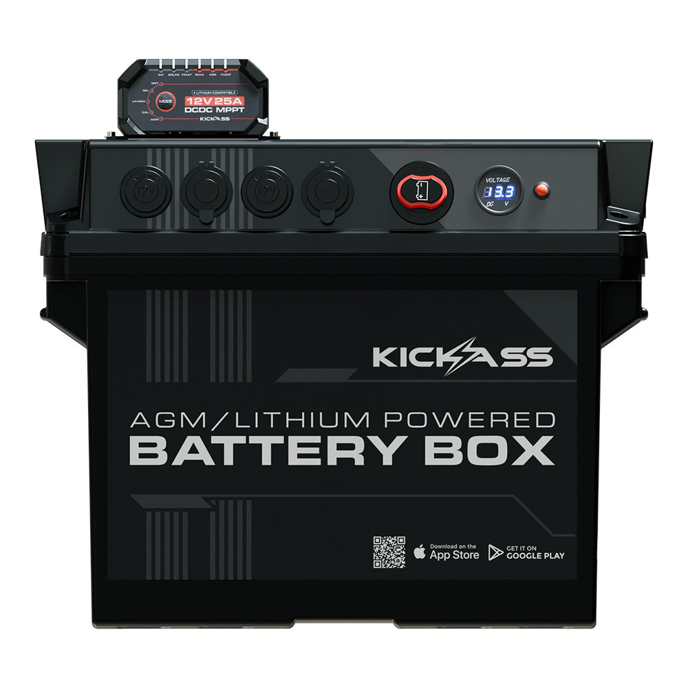 KickAss Battery Box with 25A DCDC Charger + Integrated Bluetooth