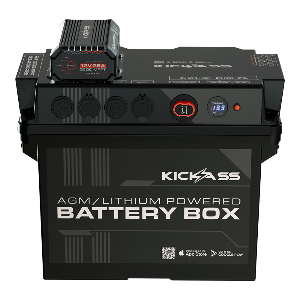 KickAss Battery Box with 25A DCDC Charger + Integrated Bluetooth