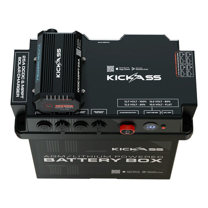KickAss Battery Box with 25A DCDC Charger + Integrated Bluetooth