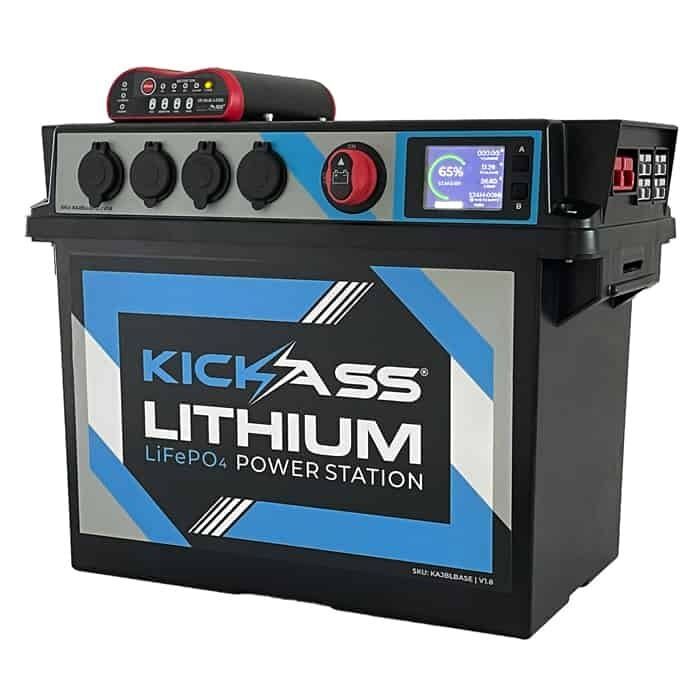 KickAss Portable Lithium Power Station with DCDC Charger & 120AH LiFeP04 Lithium Battery Combo - KickAss Products USA
