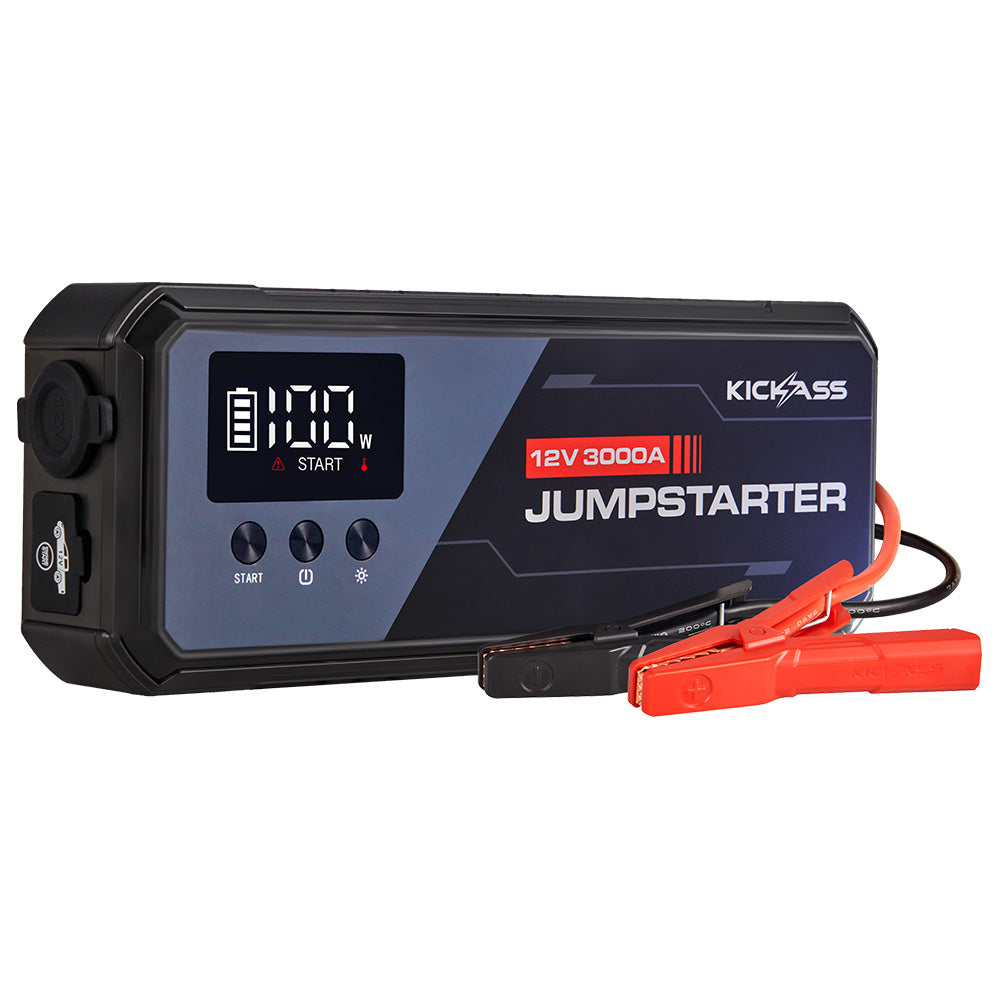 Kickass Power Boost 3000A Lithium Jump Starter with Power Bank -  5500A Peak