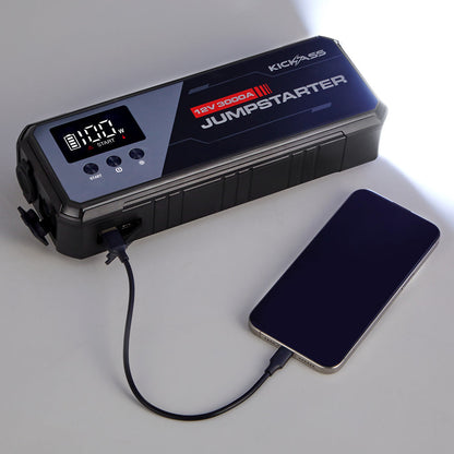 Kickass Power Boost 3000A Lithium Jump Starter with Power Bank -  5500A Peak
