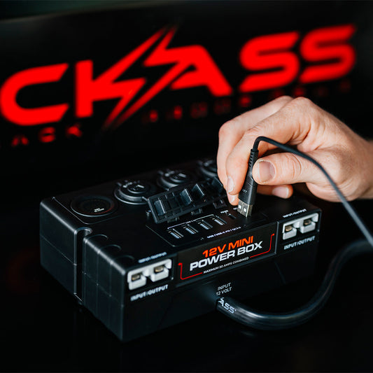 KickAss 12V Mini Control Box with 2 x Anderson, 6 x USB & 3 x Cig Sockets - KickAss Products USA
