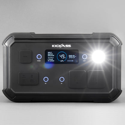 Kickass Kickcharge 1200 LiFePO4 Power Station MKII - 1120Wh, 87.5Ah @ 12.8V
