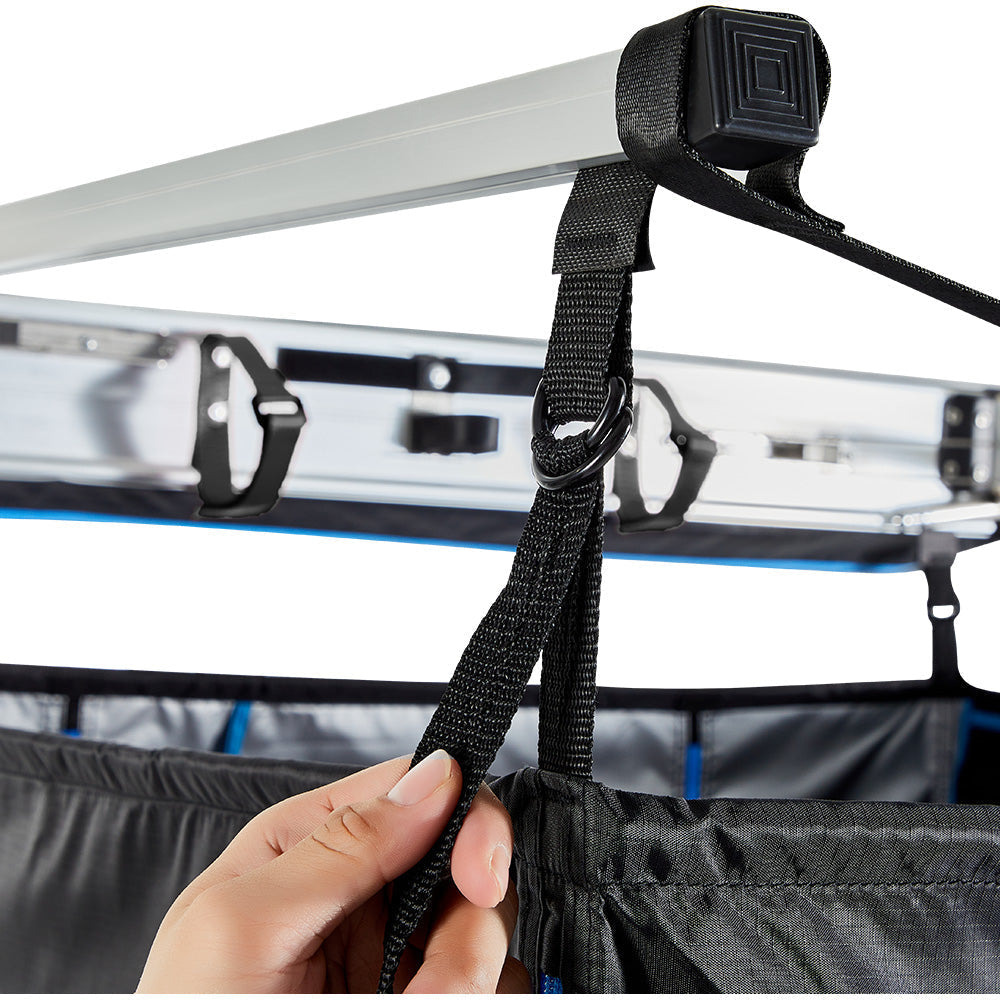 KickAss Premium Shower Awning - Black & Blue - KickAss Products USA