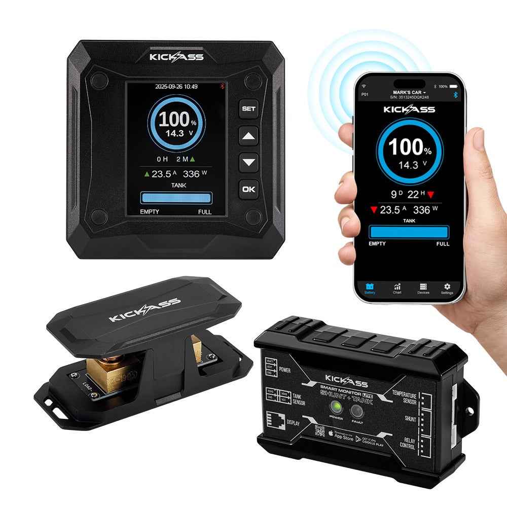 KickAss 600A Smart Shunt with Battery and Tank Monitor