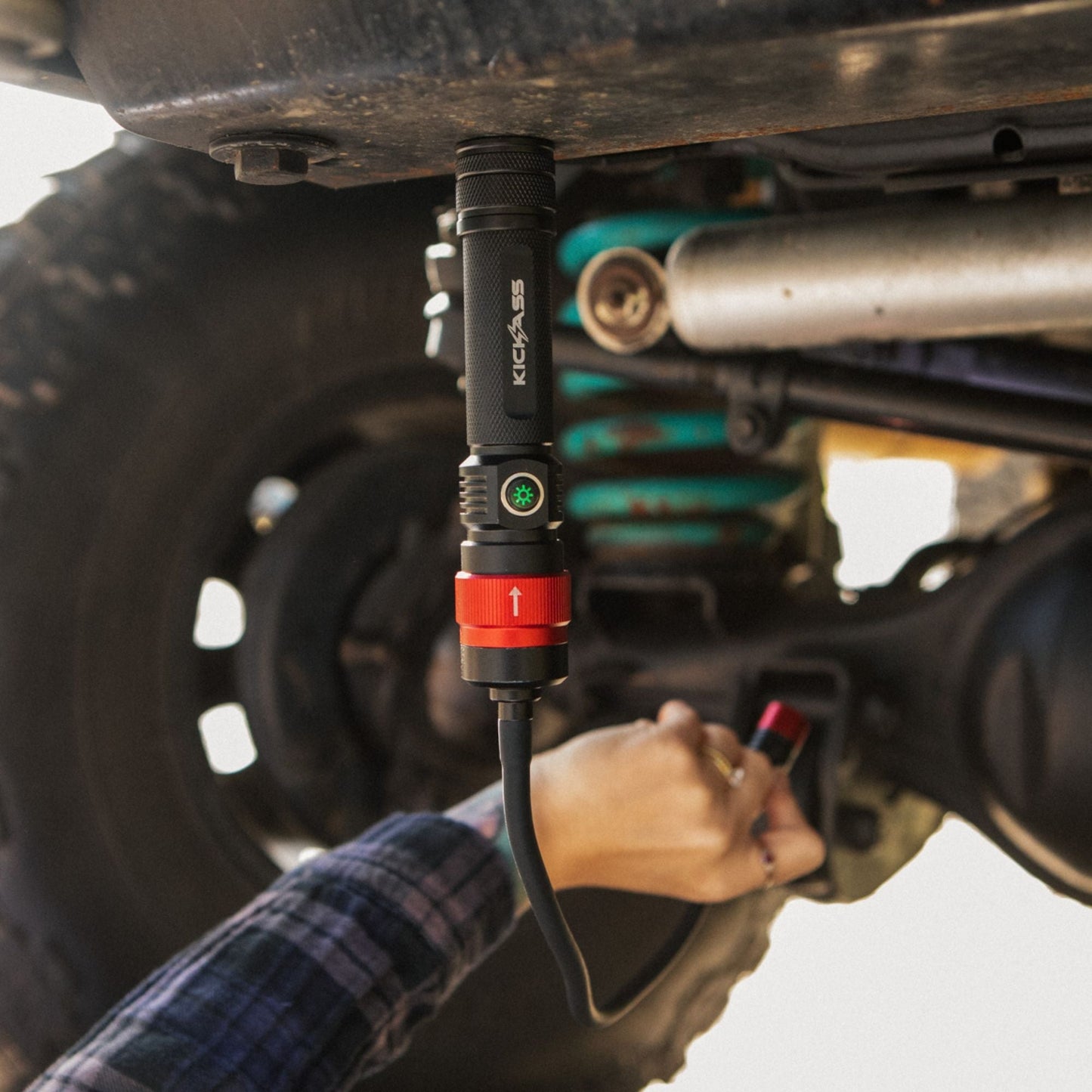 KickAss Rechargeable 3-in-1 Torch & Inspection Work Light Kit