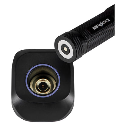 KickAss LED Torch Flashlight with Charging Dock & Wall Mount
