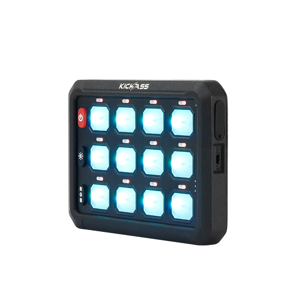 KickAss 12/24V 12 Gang Wireless Switch Panel with Magnetic Charging Cradle - MKII - KickAss Products USA