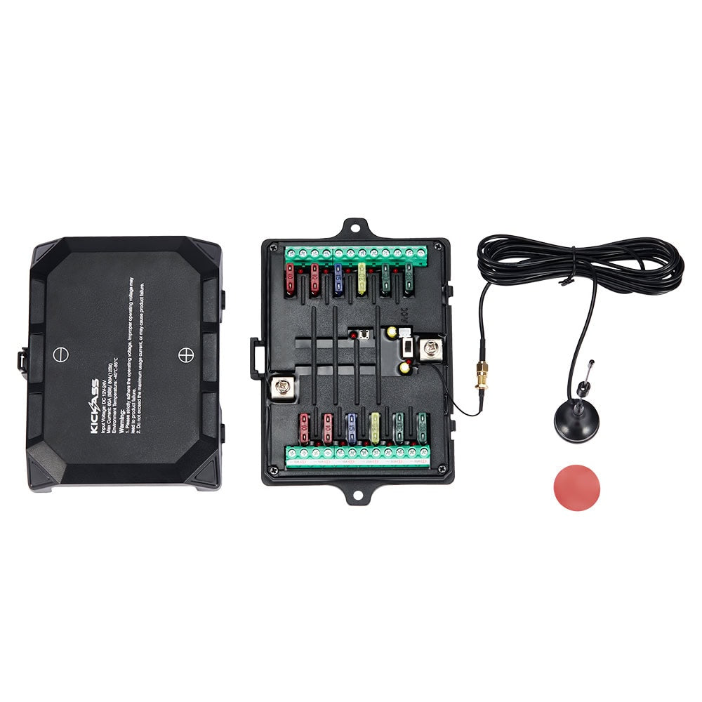 KickAss 12/24V 12 Gang Wireless Switch Panel with Magnetic Charging Cradle - MKII - KickAss Products USA