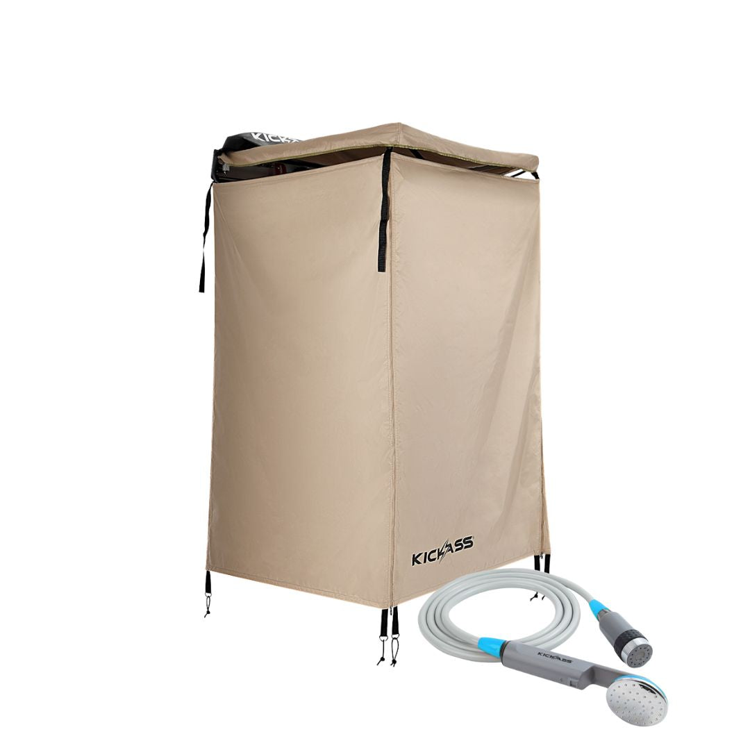 KickAss Premium Shower Tent & Portable Lithium Shower Bundle