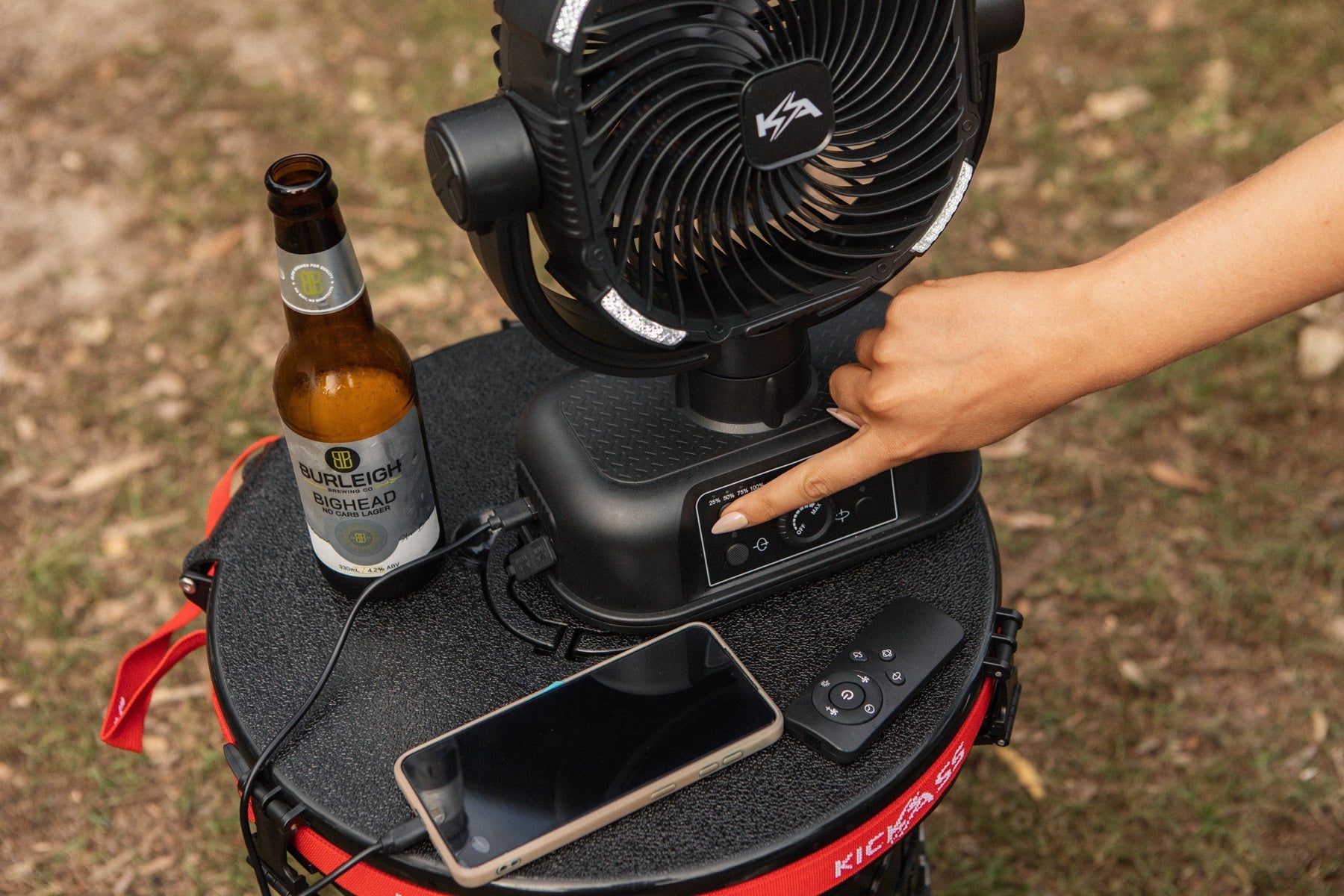 Kickass 360° Oscillating 20,000mAh Camping Fan with Power Bank & Light - KickAss Products USA