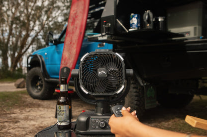 Kickass 360° Oscillating 20,000mAh Camping Fan with Power Bank & Light - KickAss Products USA