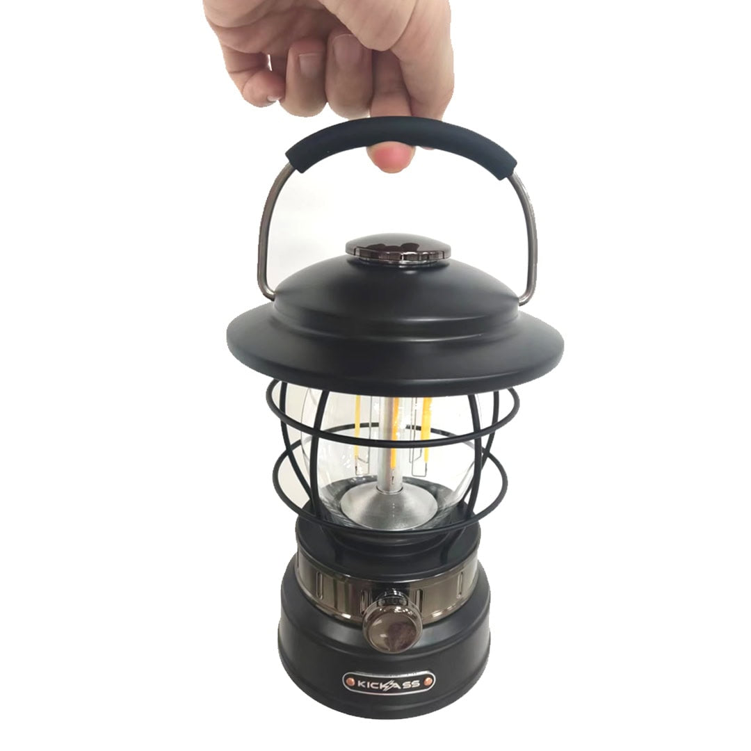 KickAss Vintage Camping Lantern - Black - KickAss Products USA