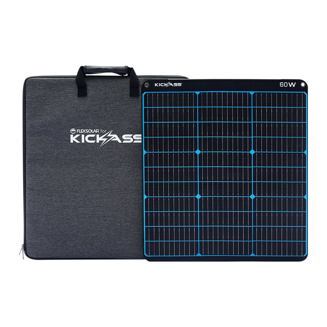 KickAss 12V 60W Premium Portable Solar Panel - KickAss Products USA