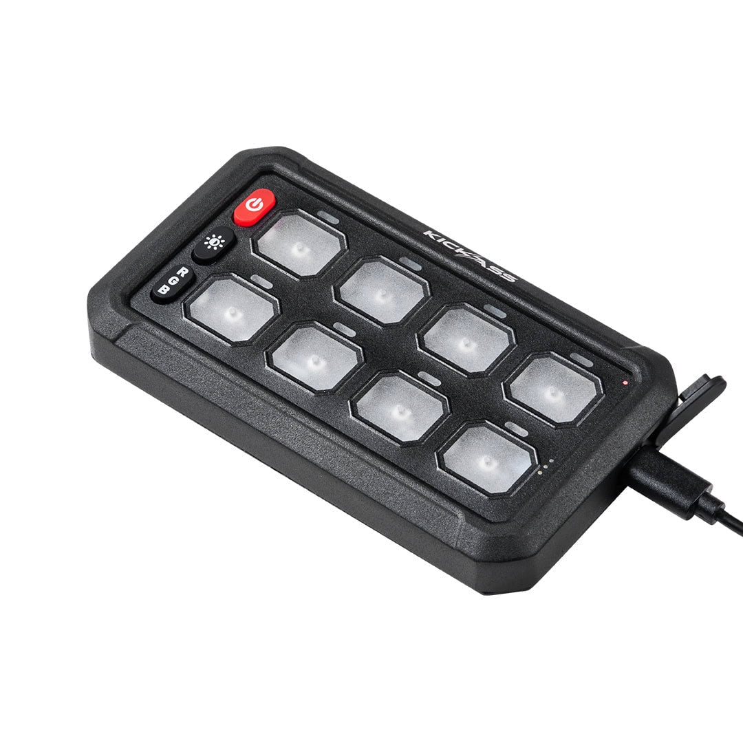 KickAss 12/24V 8 Gang Wireless Switch Panel with Magnetic Charging Cradle - MKII - KickAss Products USA