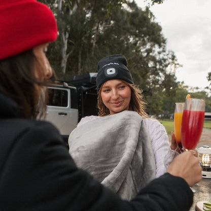 KickAss Beanie with Rechargeable LED Light - Grey - KickAss Products USA