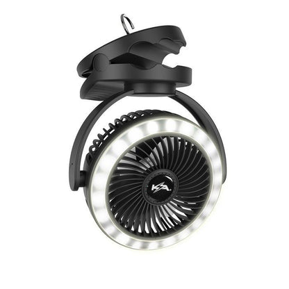 KickAss Portable 5V Clip Fan with White LED Light